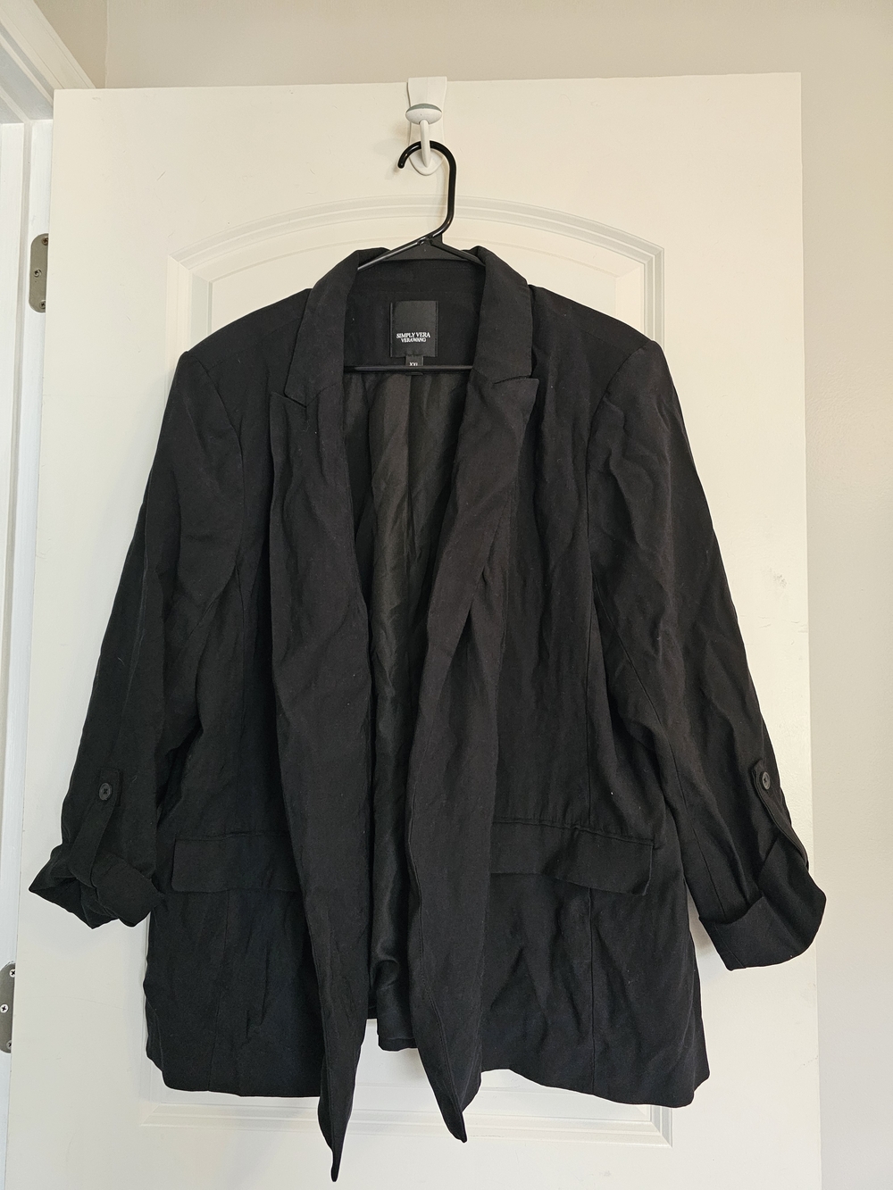 Simply Vera Vera Wang Black Relaxed Blazer
